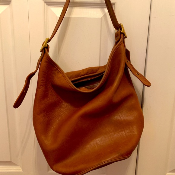 Vintage Authentic Leather Coach Bucket Bag - Picture 1 of 3